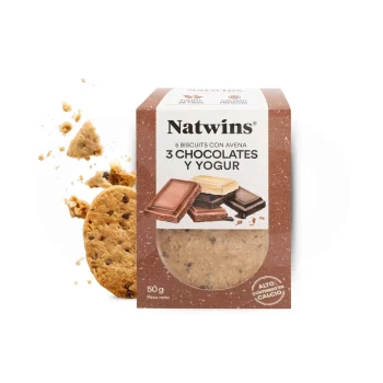 NATWINS® Cookies Oatmeal, 3 Chocolates & Yogurt 5 un.