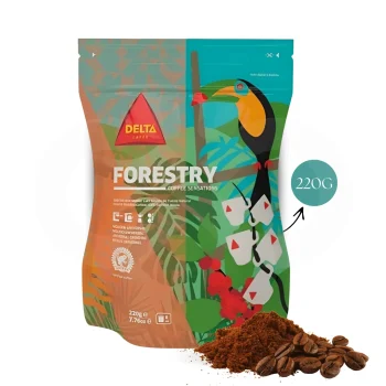 DELTA CAFÉS® Ground Coffee Forestry Gemahlener Kaffee 220g