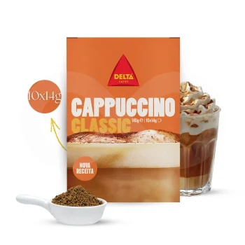 DELTA CAFÉS® InstantCoffee Soluble Cappuccino Classic 10X14g