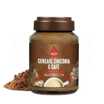 DELTA CAFÉS® Instant Coffee Cereais, Chicória E Café 200g
