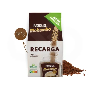 MOKAMBO® Instant Coffee Cereais E Café Recharge 170g