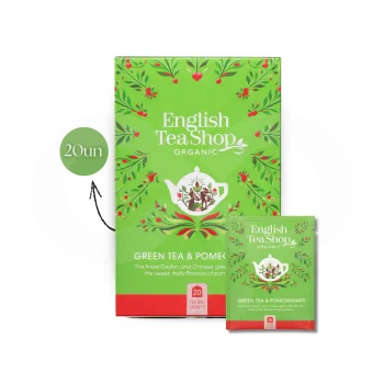 ENGLISH TEA SHOP® Tea Green Pomegranate 20 un.