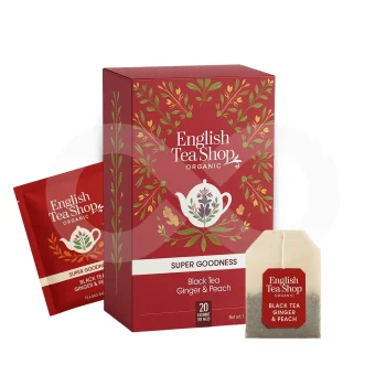 ENGLISH TEA SHOP® Tea Black With Ginger And Peach 20 un.