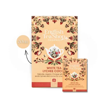 ENGLISH TEA SHOP® Tea White , Lychee And Cocoa 20 un.