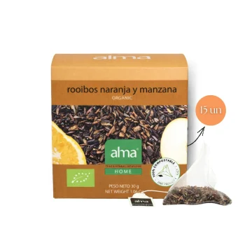 ALMA® Tea Rooibos Orange And Apple 15 un.