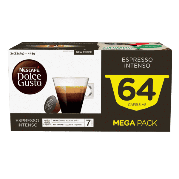 Capsules Nescafé® Dolce Gusto® Espresso Intenso Mega Pack 64 units